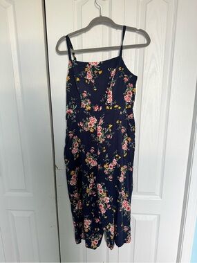 Old Navy Floral Spaghetti Strap Midi Romper